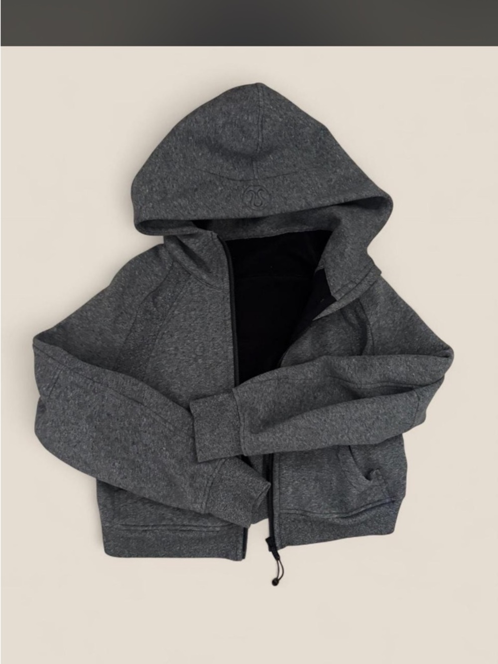 lululemon athletica Dark Gray Hooded Zip Sweatshirt - Picture 2 of 4